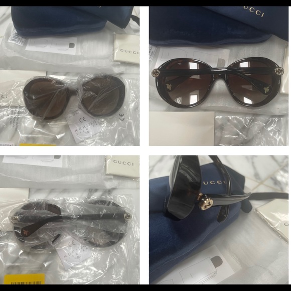 GUCCI HAVANA ROUND OVERSIZED SUNGLASSES, ON LIST 50 MOST ICONIC SHAPES - Picture 16 of 16